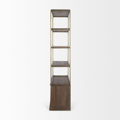 Baron Dark Brown Solid Mango Wood Shelving Unit-3
