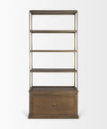 Baron Dark Brown Solid Mango Wood Shelving Unit-4
