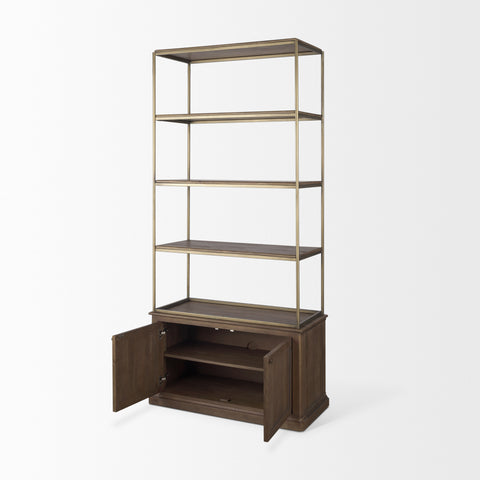 Baron Dark Brown Solid Mango Wood Shelving Unit-6