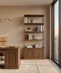 Baron Dark Brown Solid Mango Wood Shelving Unit