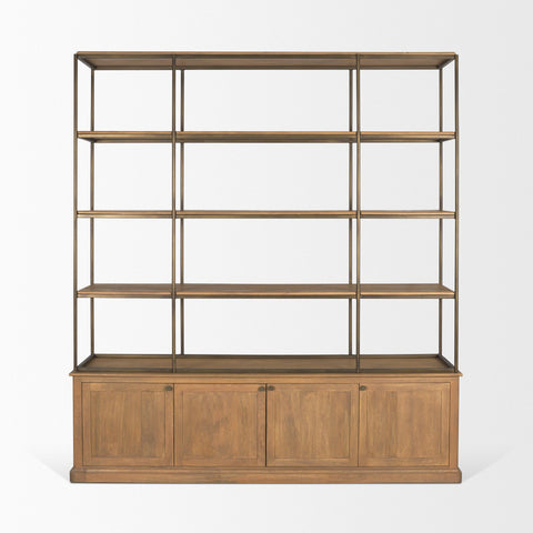 Baron Four Door Solid Mango Wood Shelving Unit-2