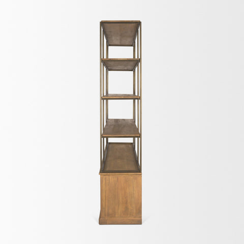 Baron Four Door Solid Mango Wood Shelving Unit-3