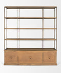 Baron Four Door Solid Mango Wood Shelving Unit-4