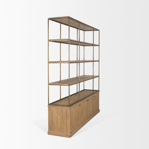 Baron Four Door Solid Mango Wood Shelving Unit-5