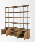 Baron Four Door Solid Mango Wood Shelving Unit-6