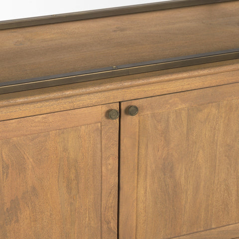Baron Four Door Solid Mango Wood Shelving Unit-8