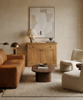 Baron Light Brown Mango Wood Accent Cabinet