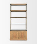 Baron Two Door Solid Mango Wood Shelving Unit-2