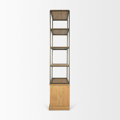 Baron Two Door Solid Mango Wood Shelving Unit-3