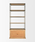 Baron Two Door Solid Mango Wood Shelving Unit-4
