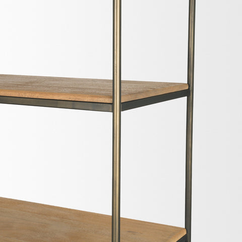Baron Two Door Solid Mango Wood Shelving Unit-7