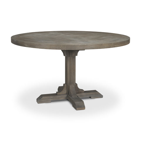 Barrett 54" Brown Mango Wood Round Dining Table-1