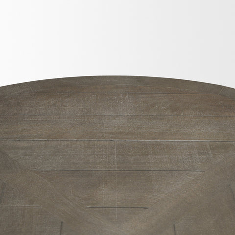Barrett 54" Brown Mango Wood Round Dining Table-2