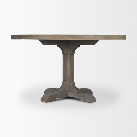 Barrett 54" Brown Mango Wood Round Dining Table-3