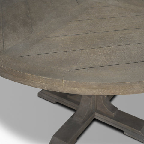Barrett 54" Brown Mango Wood Round Dining Table-4