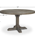 Barrett 54" Brown Mango Wood Round Dining Table-6
