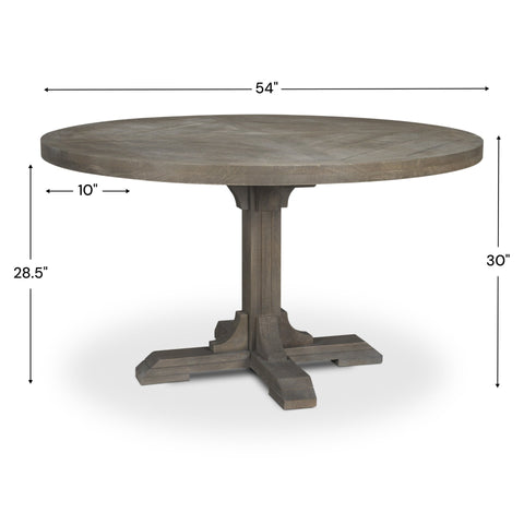 Barrett 54" Brown Mango Wood Round Dining Table-6