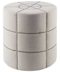 Beacon Cream Fabric Ottoman -1