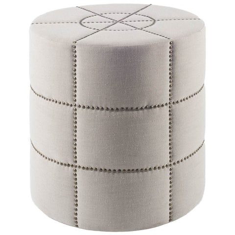 Beacon Cream Fabric Ottoman -1