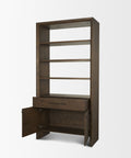 Belford Dark Brown Solid Oak Shelving Unit-6