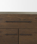 Belford Dark Brown Solid Oak Shelving Unit-7