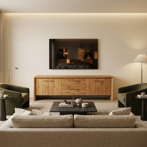 Belford Light Brown Oak Media Console 