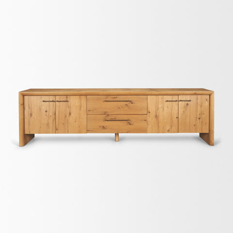 Belford Light Brown Oak Media Console -1