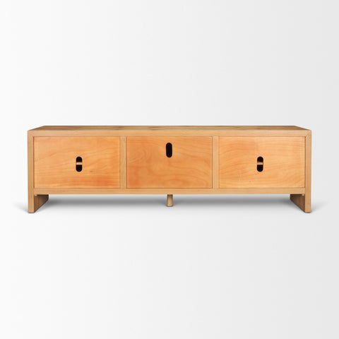 Belford Light Brown Oak Media Console -3