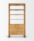 Belford Light Brown Solid Oak Shelving Unit -2