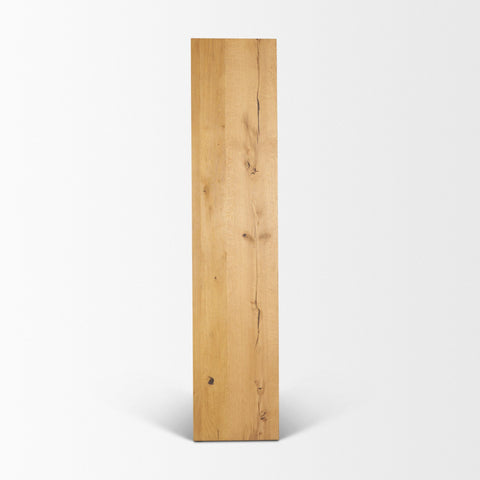Belford Light Brown Solid Oak Shelving Unit -3