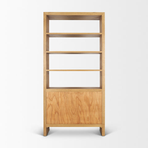 Belford Light Brown Solid Oak Shelving Unit -4