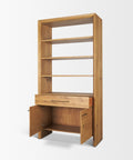 Belford Light Brown Solid Oak Shelving Unit -8