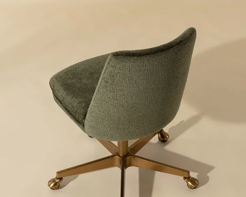 Berget Bergen Olive Fabric Swivel Office Chair -3
