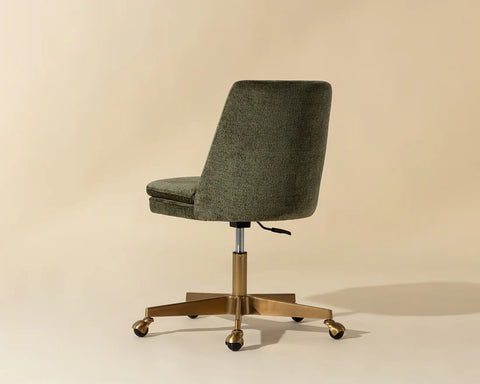 Berget Bergen Olive Fabric Swivel Office Chair -4