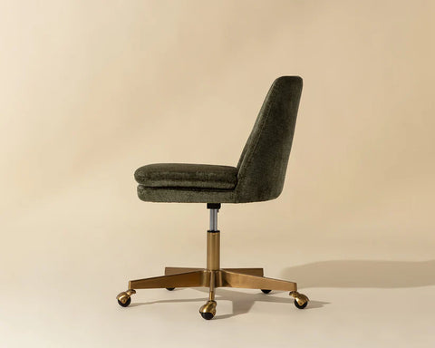 Berget Bergen Olive Fabric Swivel Office Chair -5