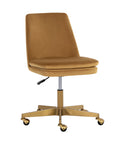 Berget Gold Sky Fabric Swivel Office Chair-1