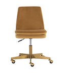 Berget Gold Sky Fabric Swivel Office Chair-2