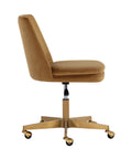 Berget Gold Sky Fabric Swivel Office Chair-3
