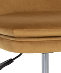 Berget Gold Sky Fabric Swivel Office Chair-4