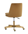 Berget Gold Sky Fabric Swivel Office Chair-5