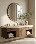 Bern Dark Antique Brass Modern Wall Mirror 