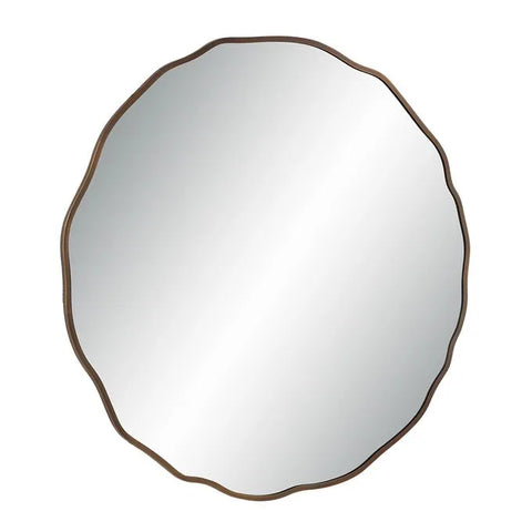 Bern Dark Antique Brass Modern Wall Mirror -1