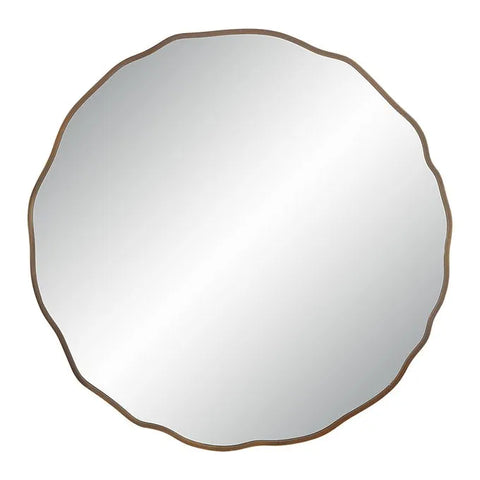 Bern Dark Antique Brass Modern Wall Mirror -2