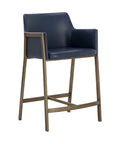 Bernadette Admiral Modern Faux Leather Counter Stool -1