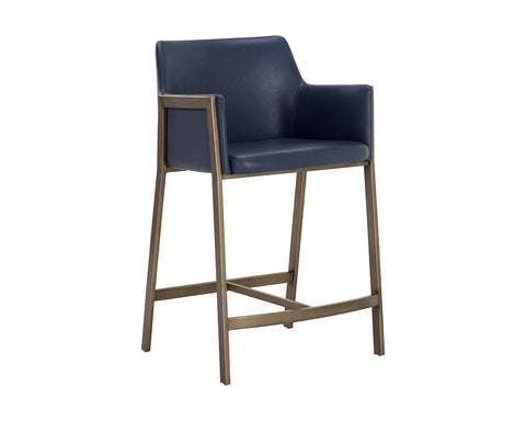 Bernadette Admiral Modern Faux Leather Counter Stool -1
