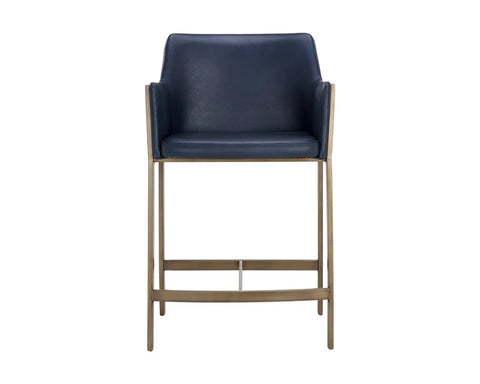 Bernadette Admiral Modern Faux Leather Counter Stool -3