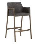 Bernadette Grey Modern Faux Leather Counter Stool-1