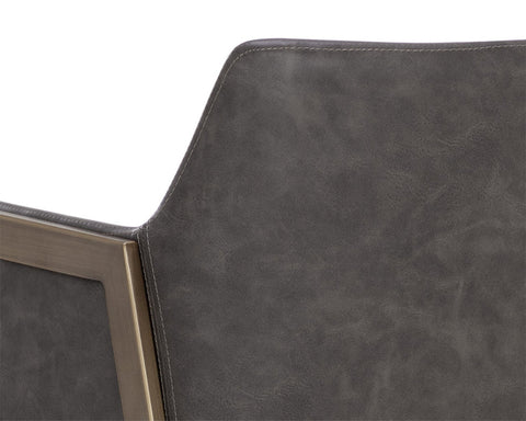 Bernadette Grey Modern Faux Leather Counter Stool-4