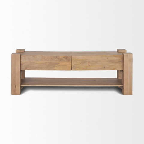 Beth Light Brown Mango Wood Media Console-2