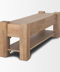 Beth Light Brown Mango Wood Media Console-5